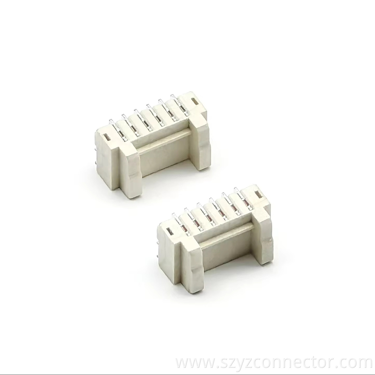 1.0mm Ultra-thin With Hook Wafer Horizontal SMT Elevated Pin header Connector 6P